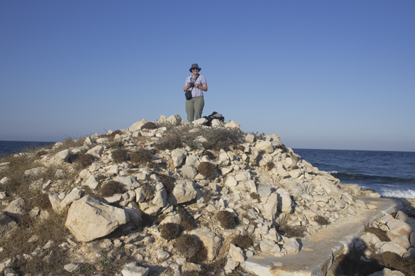 AS surveys the remains of the sanctuary at Monodendri. Photo: Toby Wilkinson AS surveys the view from Monodendri