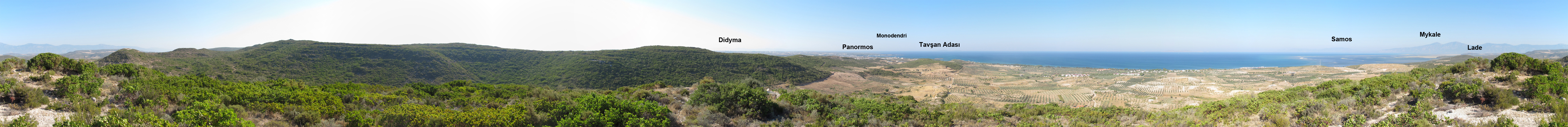 Panorama of coastal zone of Panormos from Çadır Tepe. Photo: Toby Wilkinson Panorama from Çadır Tepe