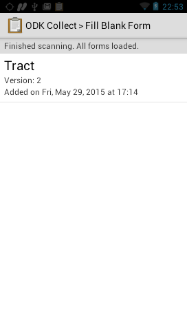 odk collect, fill blank