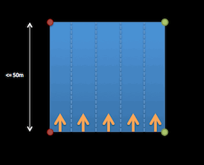 Fieldwalking in a line