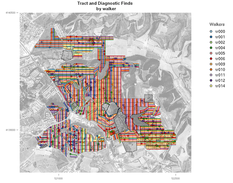 walker lines Map of the walker lines